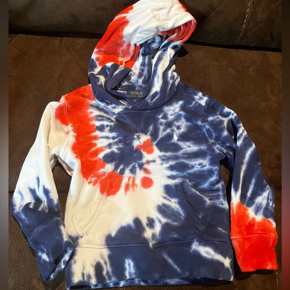 POLO Ralph Lauren Tie Dye Hoodie - Toddler Boy Size 3T